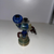 Atom Glass Small Blue and Green 7" Water Pipe