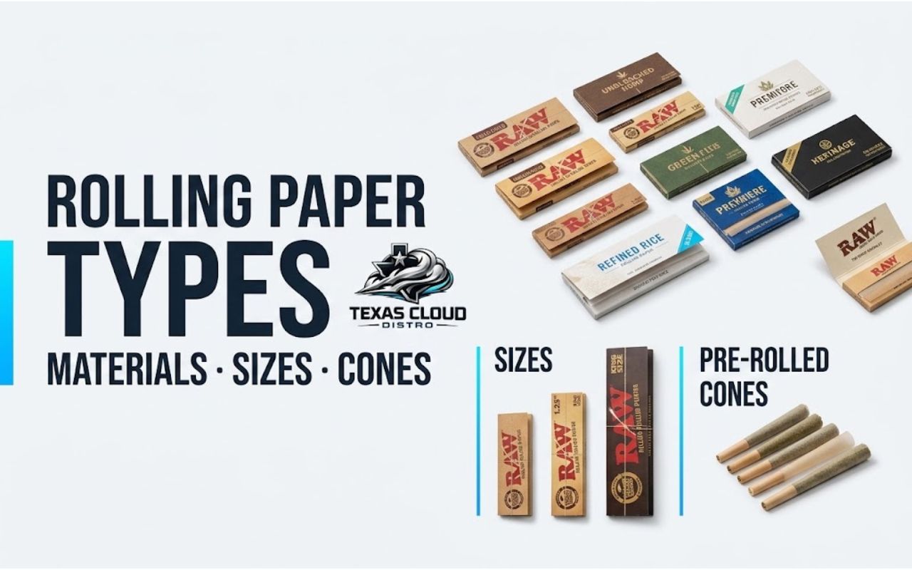 Rolling Paper Types: Materials, Sizes & Cones for Retailers