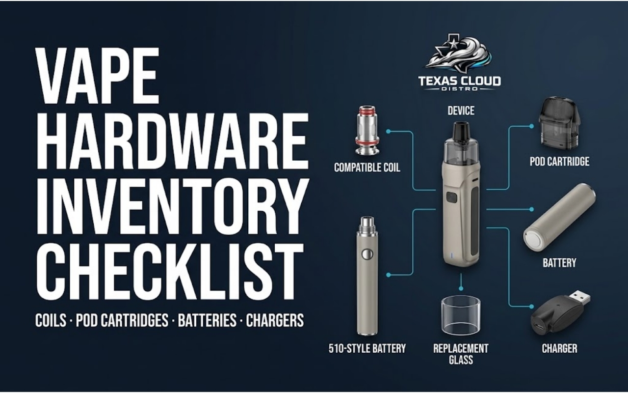 Vape Shop Hardware Inventory Checklist: Coils, Pod Cartridges, Batteries & Chargers