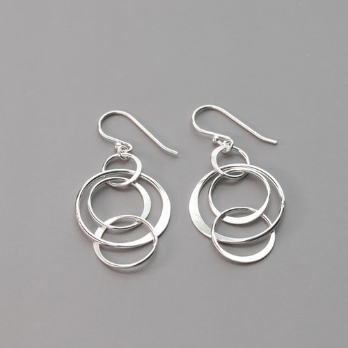 Lunar Circle Dangle Earrings