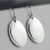 Large Oval Hammered Earrings