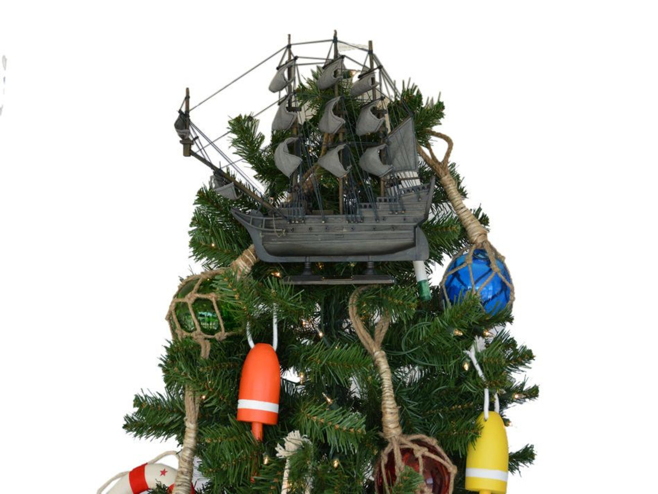 Wooden Flying Dutchman Model Pirate Ship Christmas Tree Topper ...