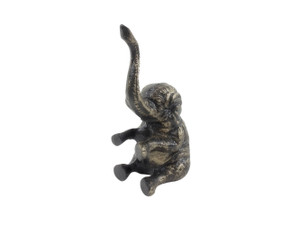 Rustic Gold Cast Iron Elephant Metal Door Stop 8" Rustic Gold Cast Iron Elephant Metal Door Stop 8"