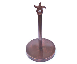 Antique Copper Starfish Paper Towel Holder 16" Antique Copper Starfish Paper Towel Holder 16"