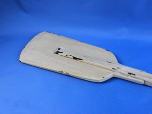 Wooden Rustic Whitewashed Squared Decorative Rowing Boat Oar with Hooks 50" Wooden Rustic Whitewashed Squared Decorative Rowing Boat Oar with Hooks 50"