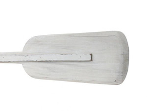 Wooden Rustic Whitewashed Decorative Boat Rowing Oar with Hooks 62" Wooden Rustic Whitewashed Decorative Boat Rowing Oar with Hooks 62"