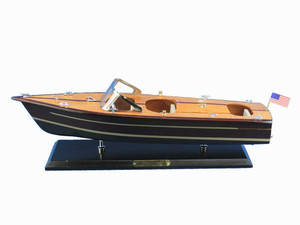 Wooden Chris Craft Triple Cockpit Model Speedboat 20" Wooden Chris Craft Triple Cockpit Model Speedboat 20"