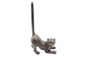 Cast Iron Cat Paper Towel Holder 10" Cast Iron Cat Paper Towel Holder 10"