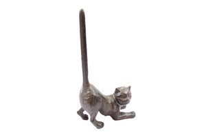 Cast Iron Cat Extra Toilet Paper Stand 10" Cast Iron Cat Extra Toilet Paper Stand 10"