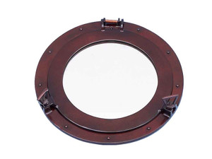 Deluxe Class Antique Copper Porthole Window 17" Deluxe Class Antique Copper Porthole Window 17"