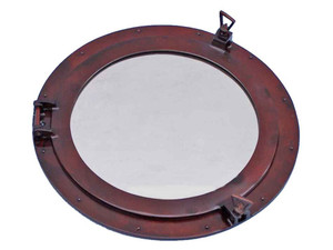 Deluxe Class Antique Copper Porthole Window 24" Deluxe Class Antique Copper Porthole Window 24"