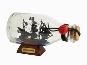 Blackbeard's Queen Anne's Revenge Pirate Ship in a Glass Bottle 5" Blackbeard's Queen Anne's Revenge Pirate Ship in a Glass Bottle 5"