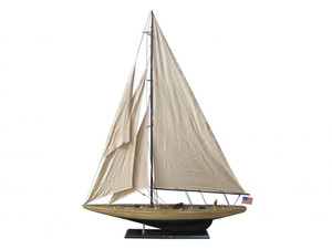 Wooden Rustic Enterprise Model Sailboat Decoration 60" Wooden Rustic Enterprise Model Sailboat Decoration 60"