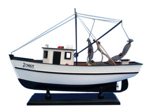 Wooden Forrest Gump - Jenny Model Shrimp Boat 16" Wooden Forrest Gump - Jenny Model Shrimp Boat 16"
