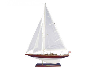Wooden William Fife Model Sailboat Decoration 35" Wooden William Fife Model Sailboat Decoration 35"