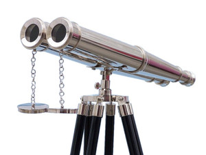 Floor Standing Admiral's Chrome Binoculars 62" Floor Standing Admiral's Chrome Binoculars 62"