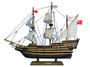 Wooden Mayflower Tall Model Ship 14" Wooden Mayflower Tall Model Ship 14"
