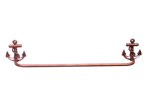 Antique Copper Anchor Bath Towel Holder 28" Antique Copper Anchor Bath Towel Holder 28"