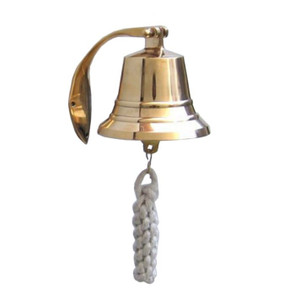 Brass Plated Hanging Harbor Bell 4" Brass Plated Hanging Harbor Bell 4"