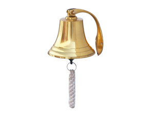 Brass Plated Hanging Harbor Bell 5.5" Brass Plated Hanging Harbor Bell 5.5"