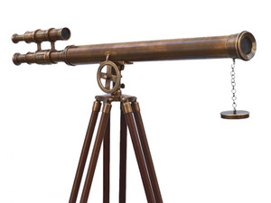Floor Standing Antique Brass Griffith Astro Telescope 64" Floor Standing Antique Brass Griffith Astro Telescope 64"