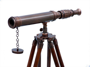 Standing Antique Copper Harbor Master Telescope 30" Standing Antique Copper Harbor Master Telescope 30"