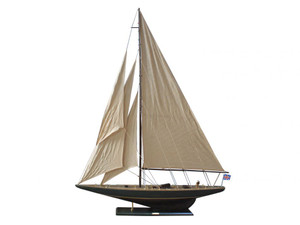 Wooden Rustic Endeavour Model Sailboat Decoration 60" Wooden Rustic Endeavour Model Sailboat Decoration 60"