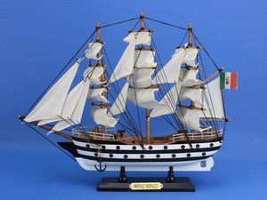 Wooden Amerigo Vespucci Tall Model Ship 15" Wooden Amerigo Vespucci Tall Model Ship 15"