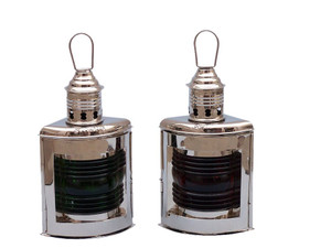 Chrome Port and Starboard Oil Lantern 12"