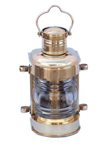 Solid Brass Masthead Oil Lamp 12"
