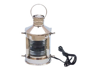 Chrome Masthead Electric Lamp 10"