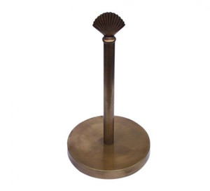 Antique Brass Sea Shell Extra Toilet Paper Stand 16" Antique Brass Sea Shell Extra Toilet Paper Stand 16"