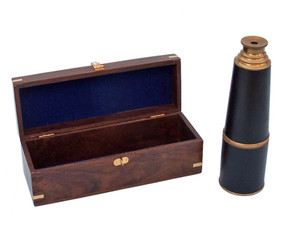 Deluxe Class Admiral Antique Brass Leather Spyglass Telescope 27" w/ Rosewood Box Deluxe Class Admiral Antique Brass Leather Spyglass Telescope 27" w/ Rosewood Box