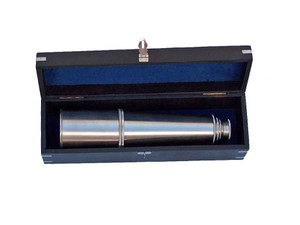 Deluxe Class Hampton Collection Brushed Nickel Spyglass 36" with Rosewood Box Deluxe Class Hampton Collection Brushed Nickel Spyglass 36" with Rosewood Box