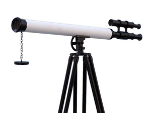 Floor Standing Oil-Rubbed Bronze-White Leather With Black Stand Griffith Astro Telescope 65" Floor Standing Oil-Rubbed Bronze-White Leather With Black Stand Griffith Astro Telescope 65"