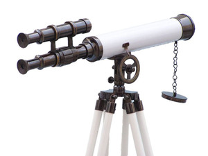 Floor Standing Oil Rubbed Bronze with White Leather Griffith Astro Telescope 50" Floor Standing Oil Rubbed Bronze with White Leather Griffith Astro Telescope 50"