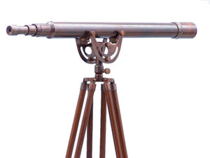 Floor Standing Antique Copper Anchormaster Telescope 65" Floor Standing Antique Copper Anchormaster Telescope 65"