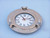 Brushed Nickel Deluxe Class Decorative Ship Porthole Clock 8"