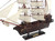 Wooden Black Pearl White Sails Pirate Ship Model 20"