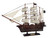 Wooden Black Pearl White Sails Pirate Ship Model 20"