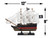 Wooden Caribbean Pirate White Sails Limited Model Pirate Ship 12"