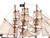 Wooden Caribbean Pirate White Sails Limited Model Pirate Ship 15"