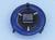 Brass Deluxe Class Porthole Clock 8" - Dark Blue