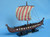 Wooden Viking Drakkar Model Boat 14"