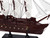 Wooden Caribbean Pirate White Sails Model Pirate Ship 12"