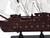 Wooden Caribbean Pirate White Sails Model Pirate Ship 12"