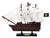 Wooden Caribbean Pirate White Sails Model Pirate Ship 12"