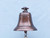 Antiqued Copper Hanging Ships Bell 9"