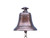 Antiqued Copper Hanging Ships Bell 9"