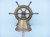 Antique Brass Hanging Ship Wheel Bell 7"